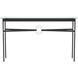 Equus 54 X 14 inch Black and Sterling Console Table in Leather Black, Black/Sterling