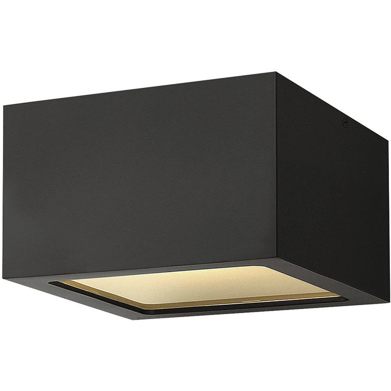 Kube LED 6 inch Satin Black Outdoor Flush Mount