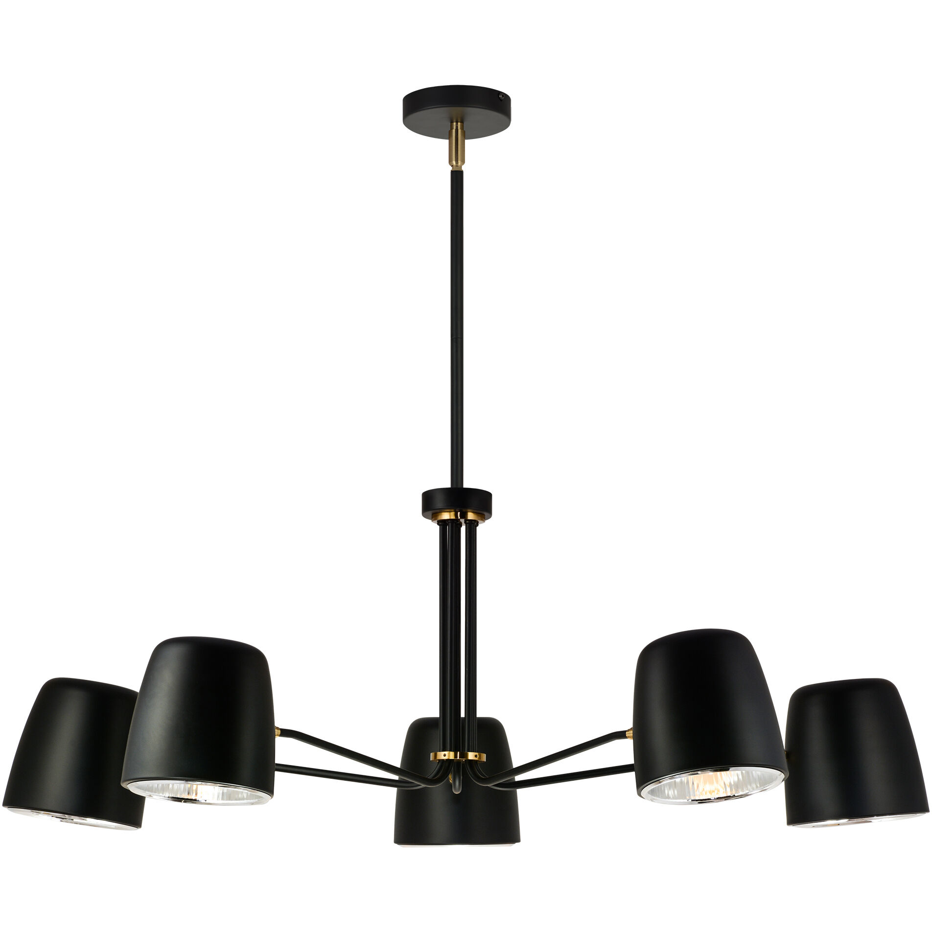 Luca 5 Light 37.75 inch Black Pendant Ceiling Light