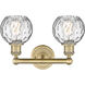 Athens Water Glass 2 Light 15 inch Brushed Brass Bath Vanity Light Wall Light