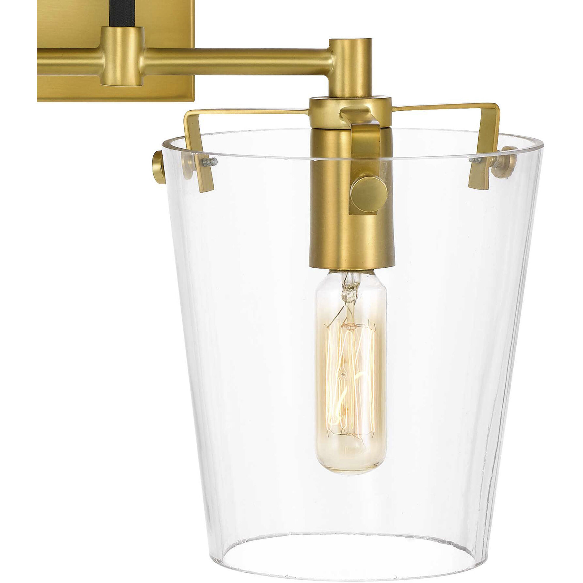 Arlo 2 Light 14 inch Black/Satin Brass Bath Vanity Light Wall Light