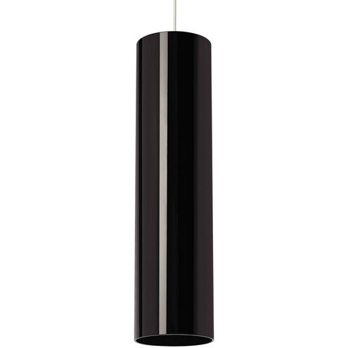 Piper LED 3 inch White Pendant Ceiling Light in Gloss Black, Monopoint
