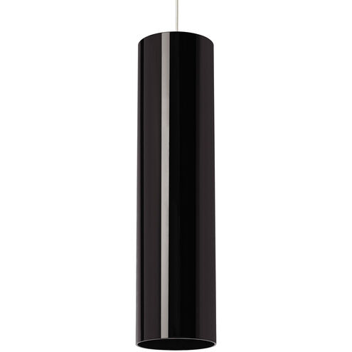 Piper 1 Light 3 inch White Pendant Ceiling Light in Gloss Black, Monopoint, Incandescent