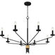 Alexander 8 Light 40 inch Matte Black Chandelier Ceiling Light