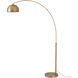 Half Dome 92 inch 14 watt Weathered Brass Arc Floor Lamp Portable Light in Weathered Brass Steel