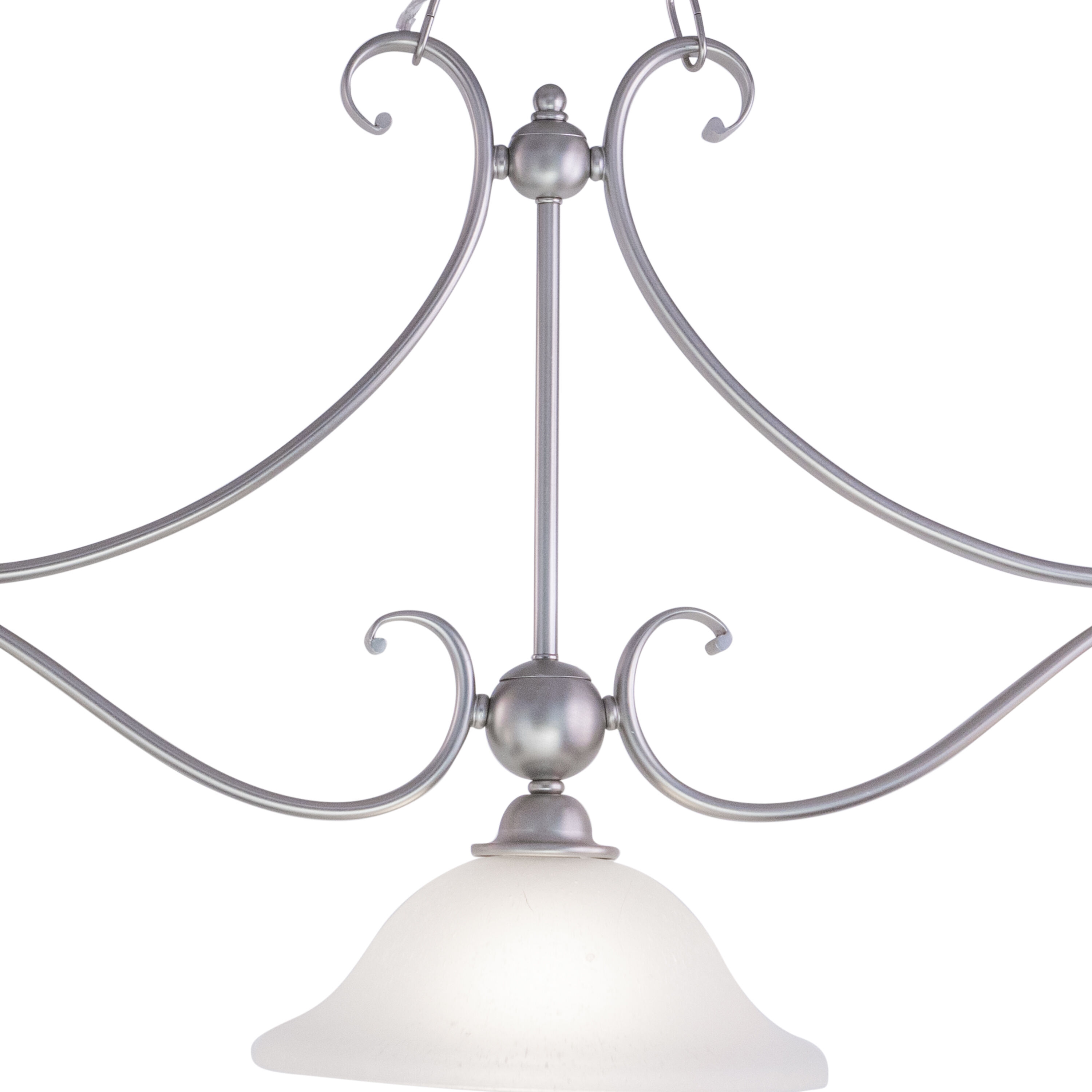 Monrovia LED 43.75 inch Brushed Nickel Linear Chandelier Ceiling Light