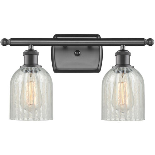 Ballston Caledonia 2 Light 16 inch Oil Rubbed Bronze Bath Vanity Light Wall Light in Mouchette Glass, Ballston