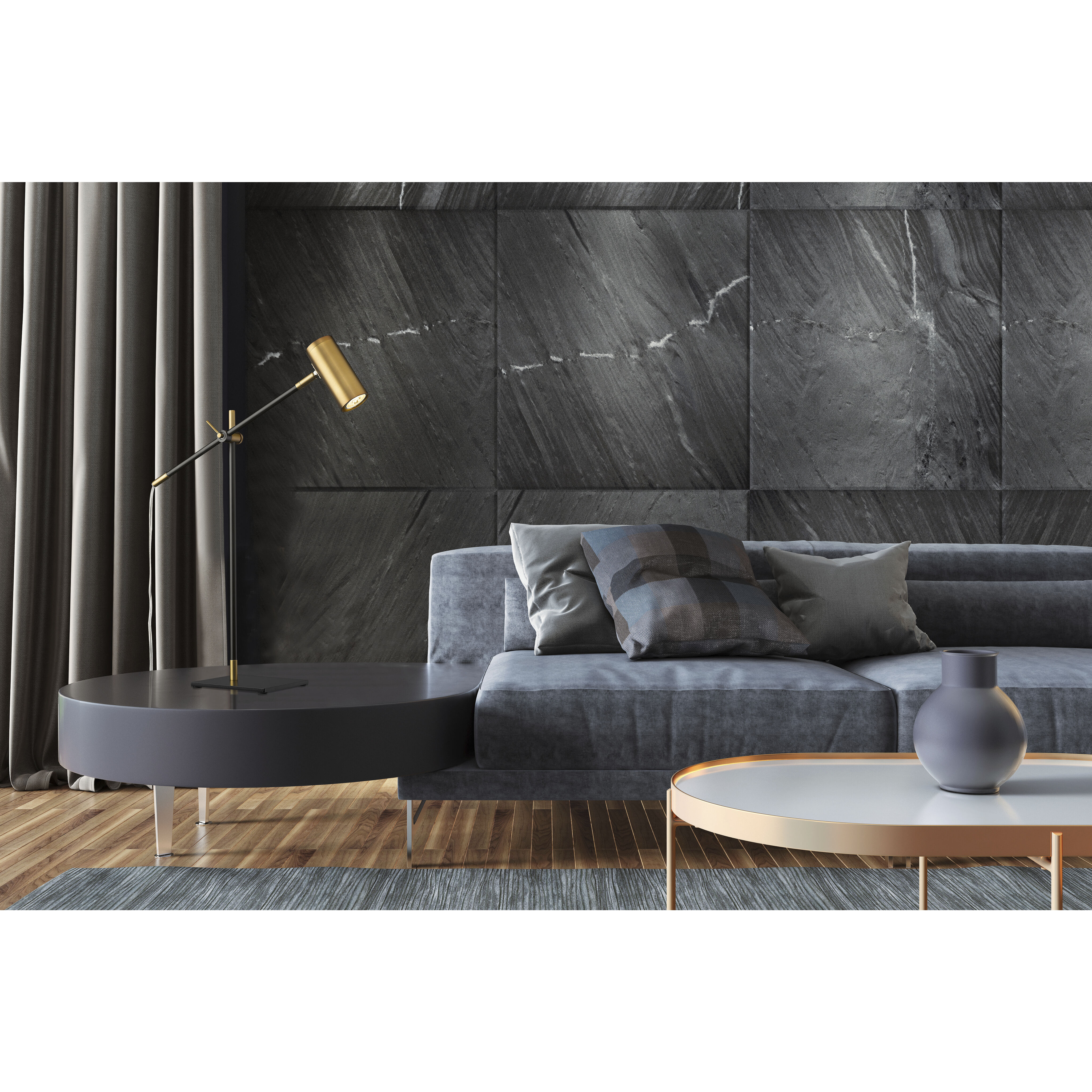 Calumet 21.75 inch 35.00 watt Matte Black and Olde Brass Table Lamp Portable Light in Oil Rubbed Bronze