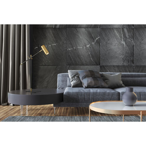 Calumet 21.75 inch 35.00 watt Matte Black and Olde Brass Table Lamp Portable Light in Oil Rubbed Bronze