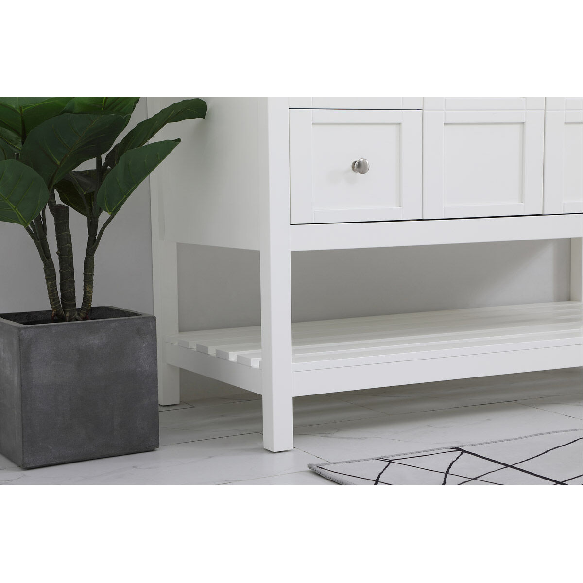 Theo 48 X 22 X 34 inch White Vanity Sink Set