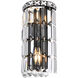 Maxime 2 Light 4 inch Black and Clear Wall Sconce Wall Light