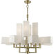 Rubix 12 Light 44 inch Antique Brass Foyer Chandelier Ceiling Light, Extra Large