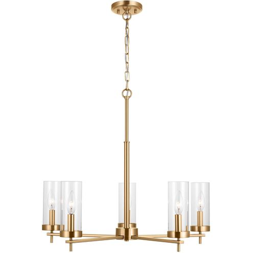 Sean Lavin Zire 5 Light 26 inch Satin Brass Chandelier Ceiling Light