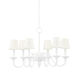 Windsor 6 Light 29.5 inch White Plaster Chandelier Ceiling Light