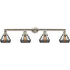 Franklin Restoration Fulton LED 43 inch Brushed Satin Nickel Bath Vanity Light Wall Light in Plated Smoke Glass, Franklin Restoration