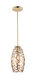Helios 1 Light 6 inch Matte Gold Mini Pendant Ceiling Light