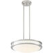 Solero LED 16 inch Brushed Steel Pendant Ceiling Light