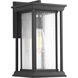 Leticia 1 Light 14.25 inch Textured Black Outdoor Wall Lantern, Medium