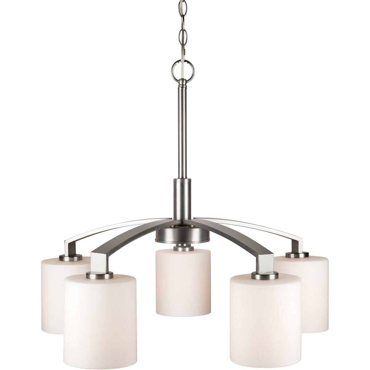 Aubrey 5 Light 27 inch Brushed Nickel Chandelier Ceiling Light
