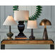 Djinn 27.75 inch 75 watt Verdigris and Antique Brass Table Lamp Portable Light