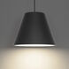 Myla 1 Light 20 inch Black Outdoor Pendant