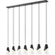 Aimie Linear Chandelier Ceiling Light in Matte Black