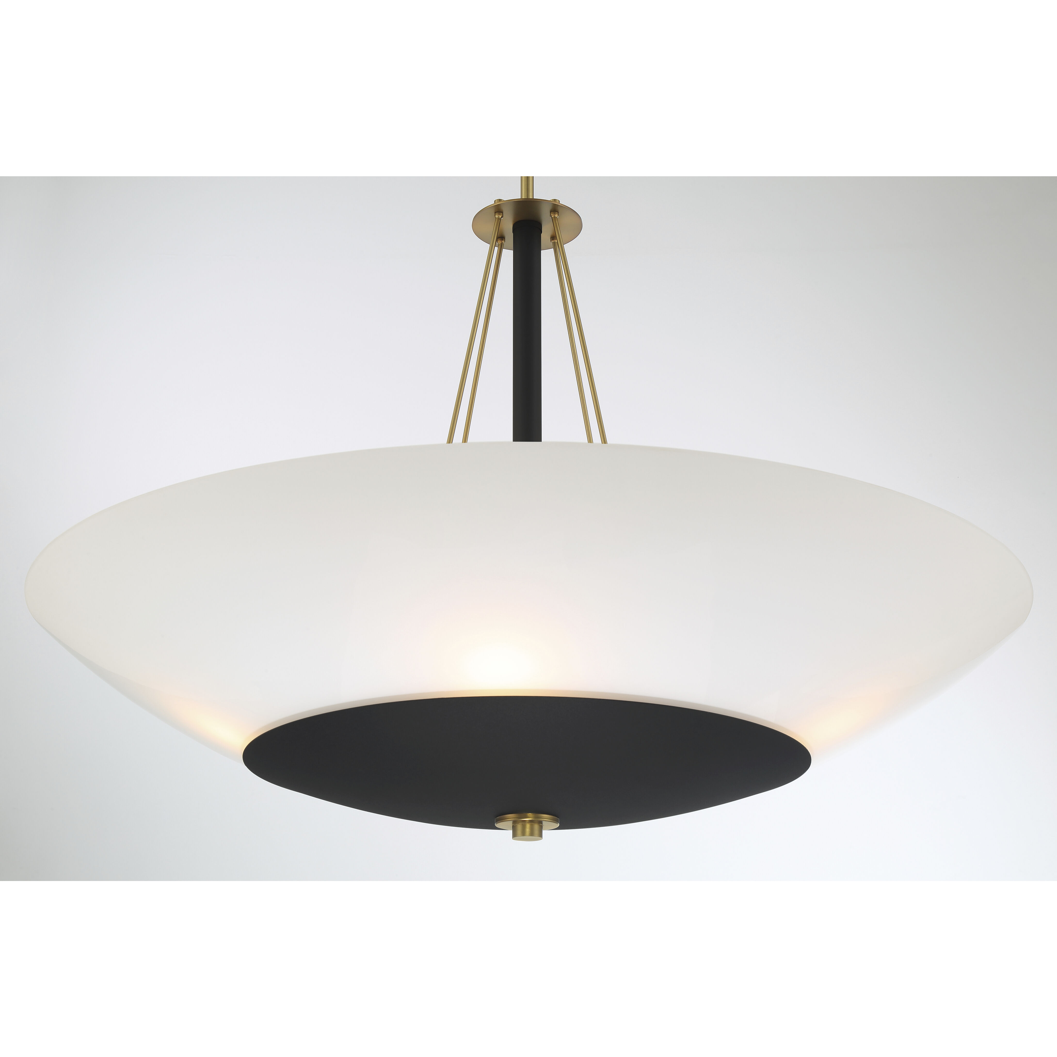 BAX 5 Light 32 inch Sand Coal and Soft Brass Pendant Ceiling Light