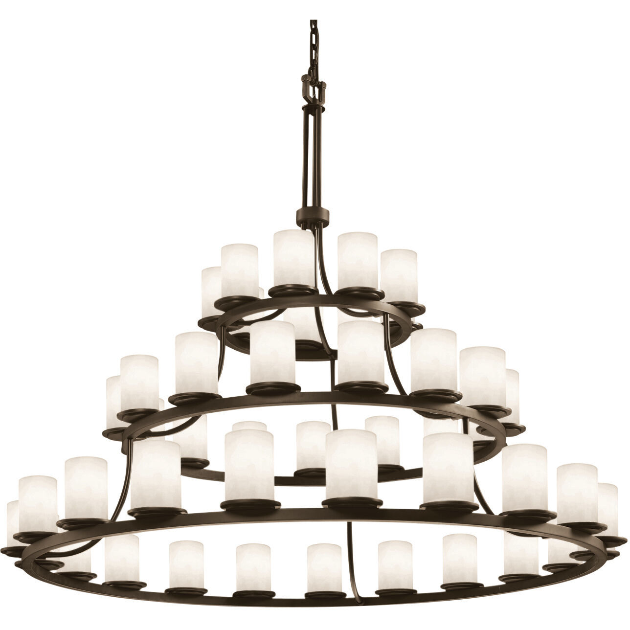 Clouds LED 60 inch Dark Bronze and Clouds Chandelier Ceiling Light, Dakota Family