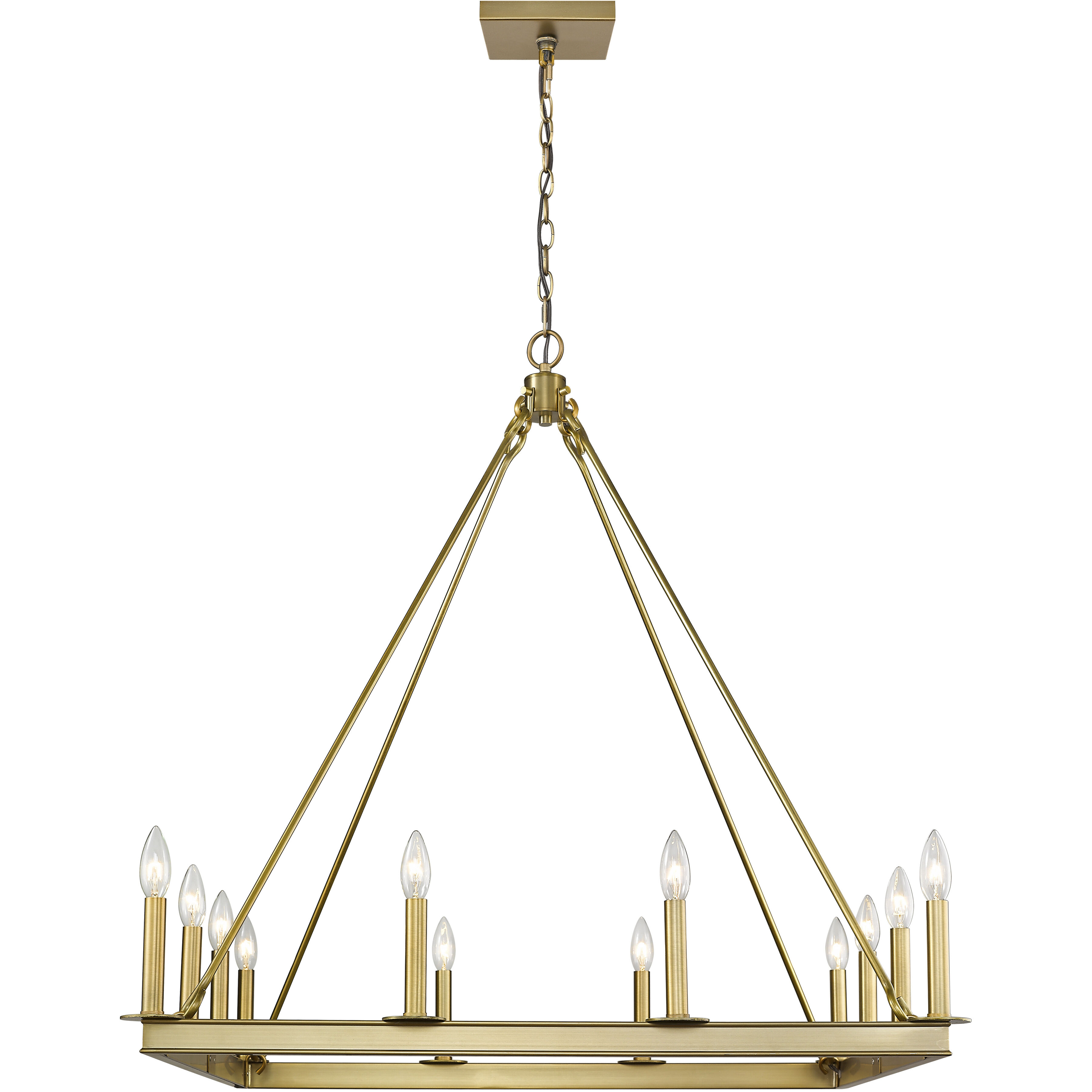 Barclay 12 Light 34 inch Olde Brass Chandelier Ceiling Light