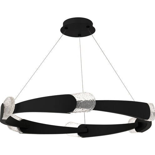 Saffron LED 34 inch Matte Black Pendant Ceiling Light