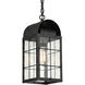 Durham 1 Light 7.5 inch Matte Black Outdoor Pendant in Clear Glass, Brass Traditions by Innovations Lighting