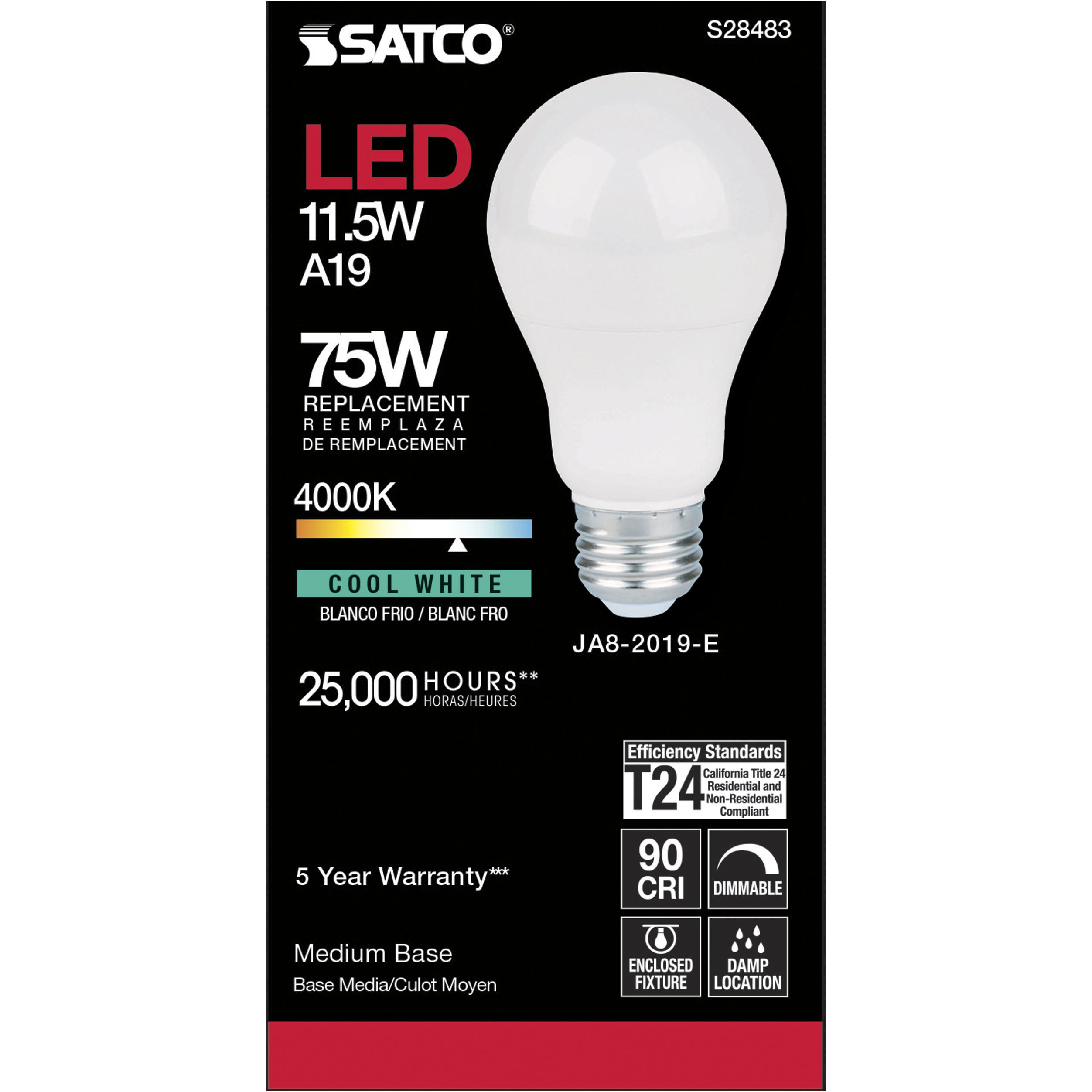 Lumos LED Medium 11.50 watt 120 4000K Light Bulb