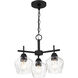 Camrin 3 Light 16 inch Coal Semi-Flush Ceiling Light