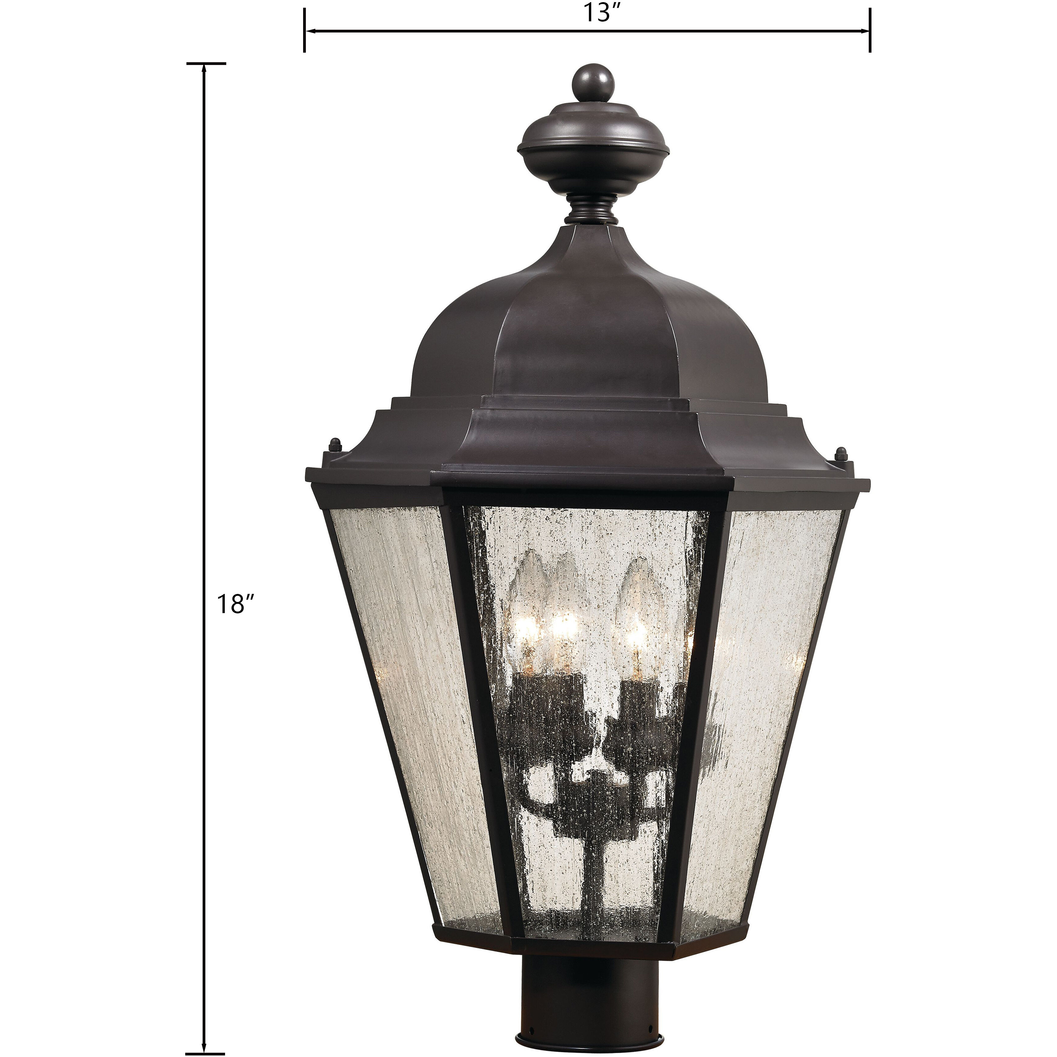 Cotswold 4 Light 18 inch Oil Rubbed Bronze Outdoor Post Light