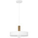 Slate LED 13.75 inch White and Natural Pendant Ceiling Light