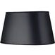 Ellie Black Opaque 9.5 inch Lampshade, Drum
