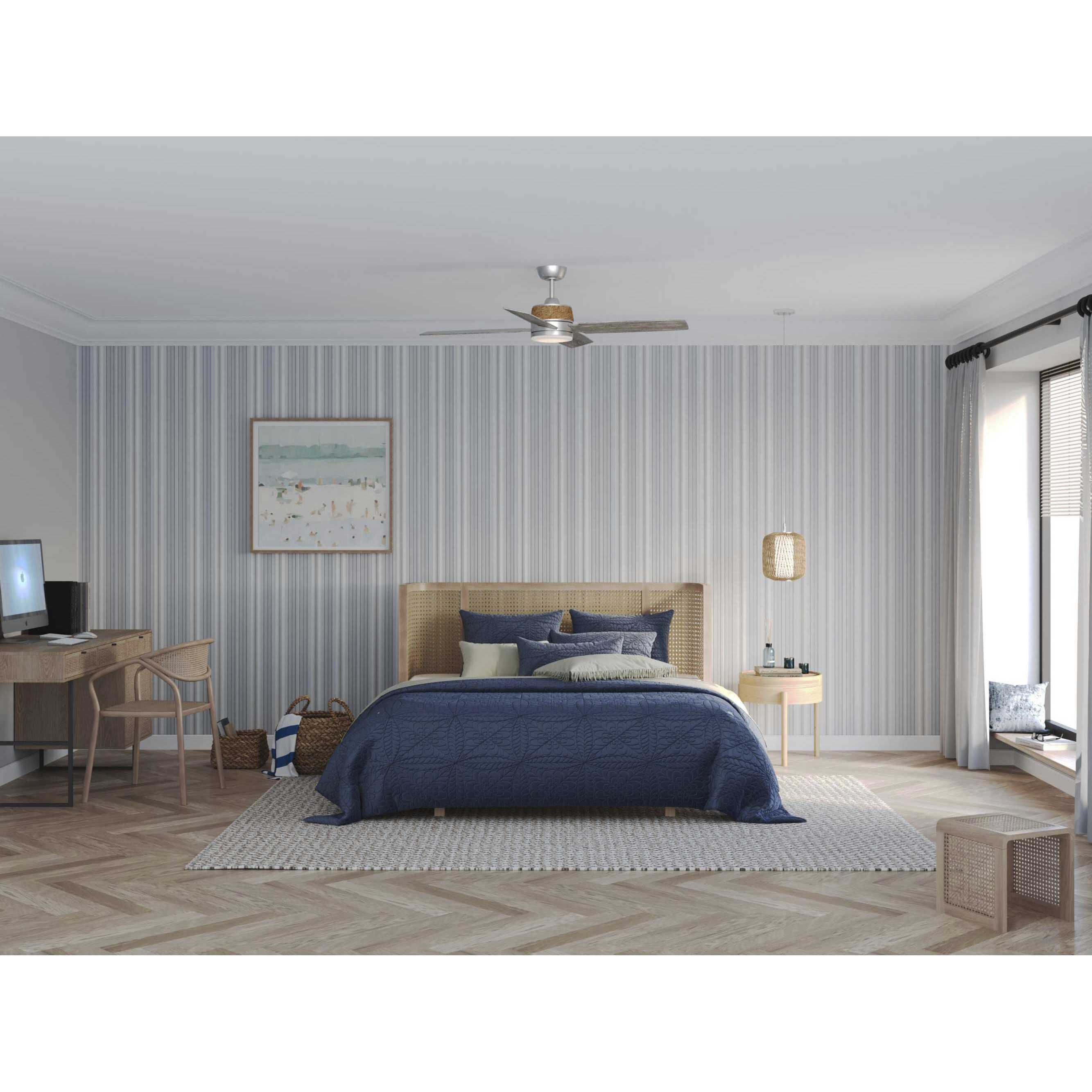 Cordova 1 Light 10 inch Natural Rattan Mini Pendant Ceiling Light, Design Series