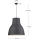 Cradle 1 Light 23.63 inch Black Pendant Ceiling Light