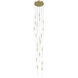 Main St. LED 22 inch Brushed Brass Pendant Ceiling Light in Frosted