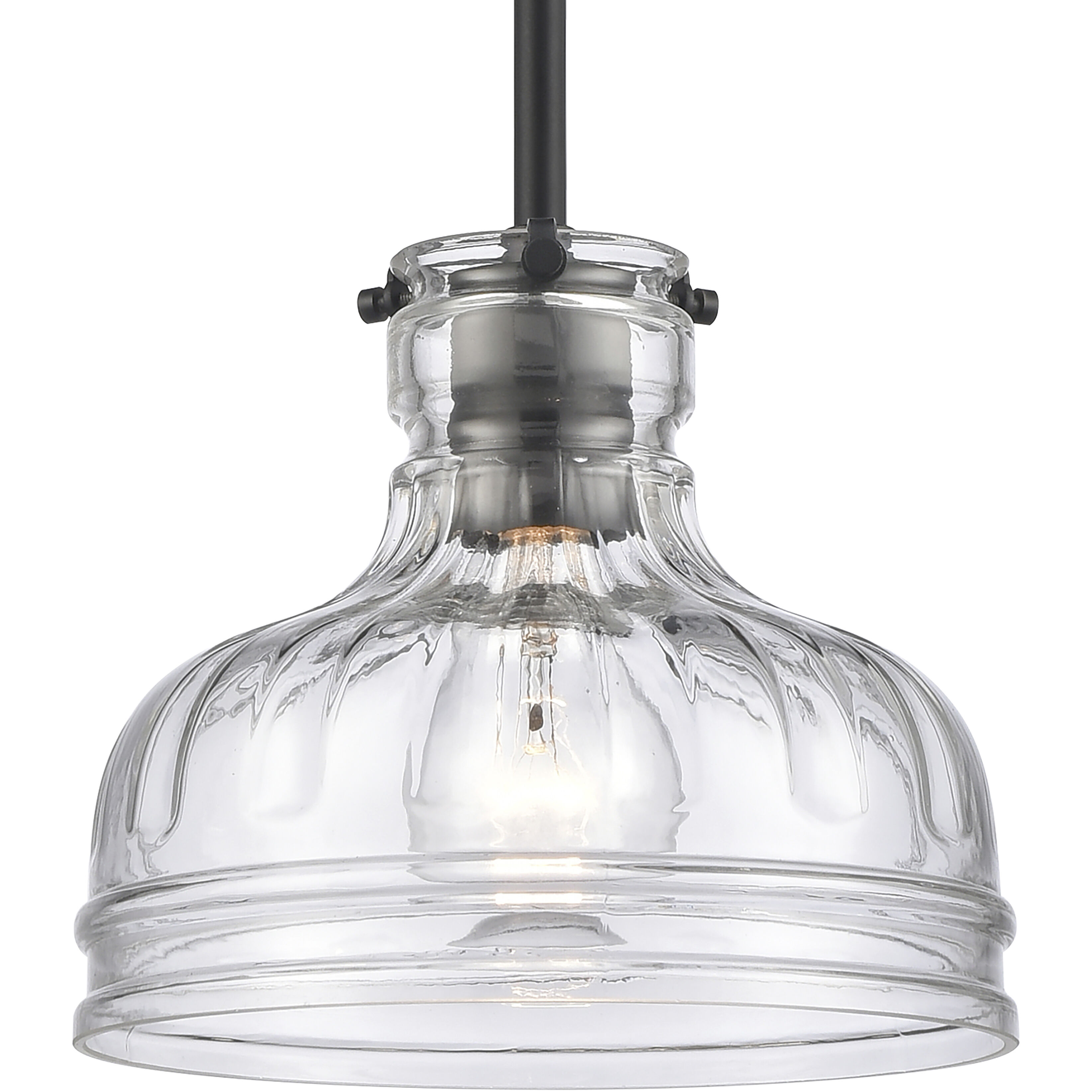 Orinoco 1 Light 8 inch Matte Black Mini Pendant Ceiling Light