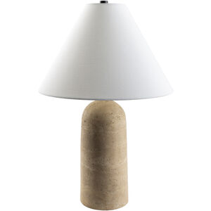 Agate 25 inch 60 watt Beige Accent Table Lamp Portable Light