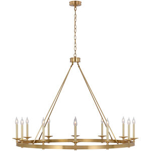 Chapman & Myers Launceton LED 53.25 inch Antique-Burnished Brass Ring Chandelier Ceiling Light, Grande