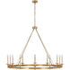 Chapman & Myers Launceton LED 53.25 inch Antique-Burnished Brass Ring Chandelier Ceiling Light, Grande