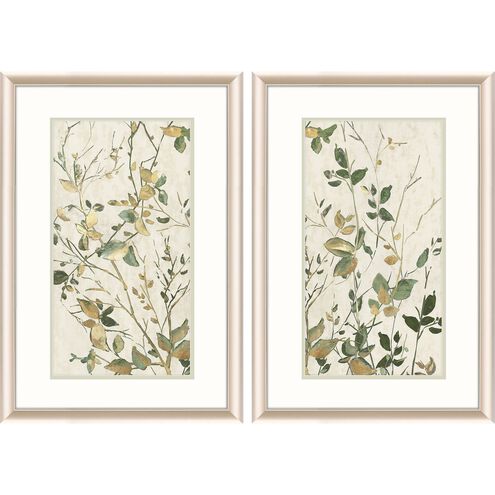 Florals Collection Angled Profile Champagne Gold Framed Art