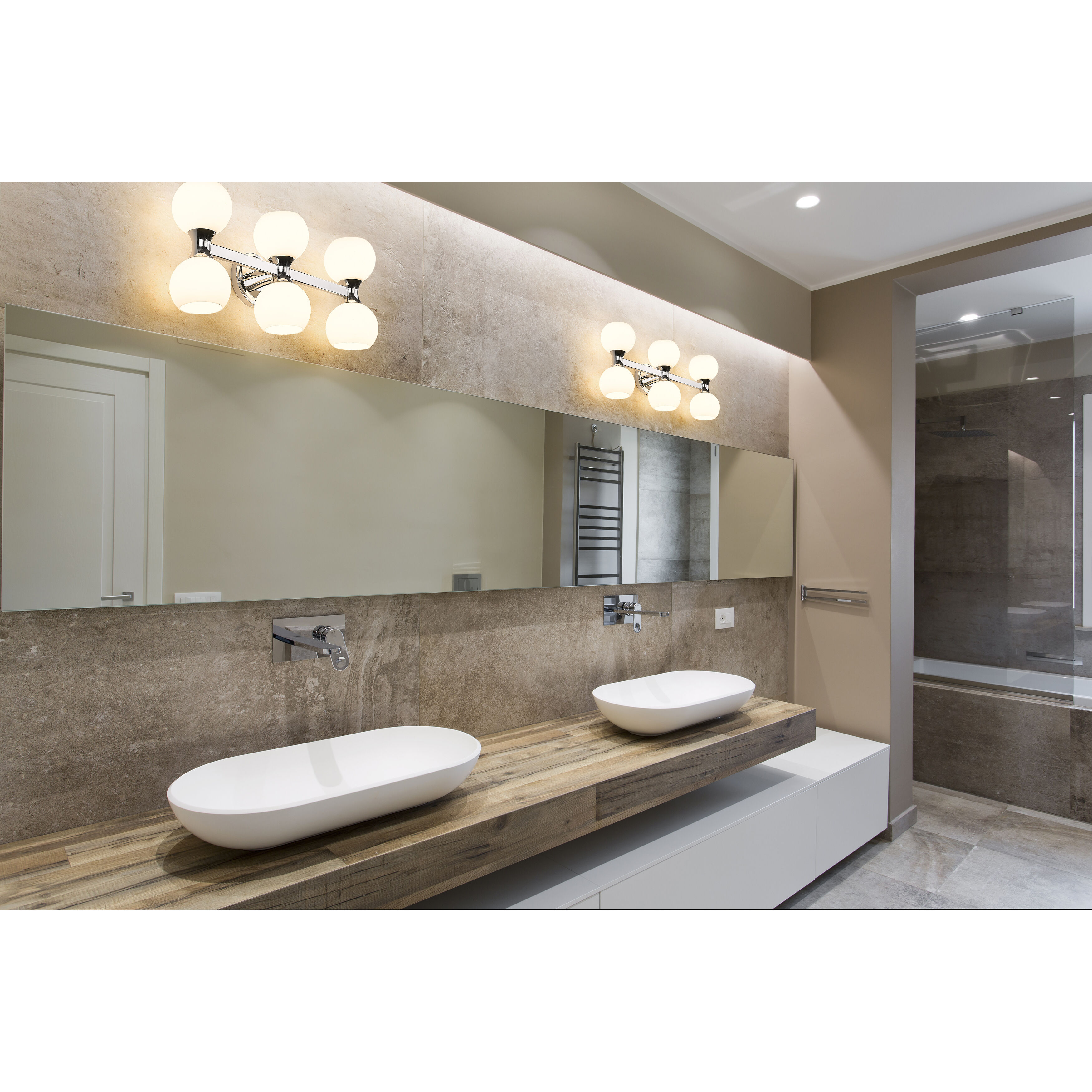 Artemis 6 Light 25 inch Chrome Vanity Wall Light