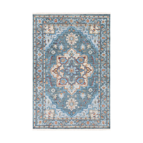 Ace 108 X 72 inch Dark Green/Bright Blue/Sky Blue/Light Gray/Butter Rugs, Wool