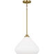 Margo 1 Light 14 inch Satin Brass Pendant Ceiling Light