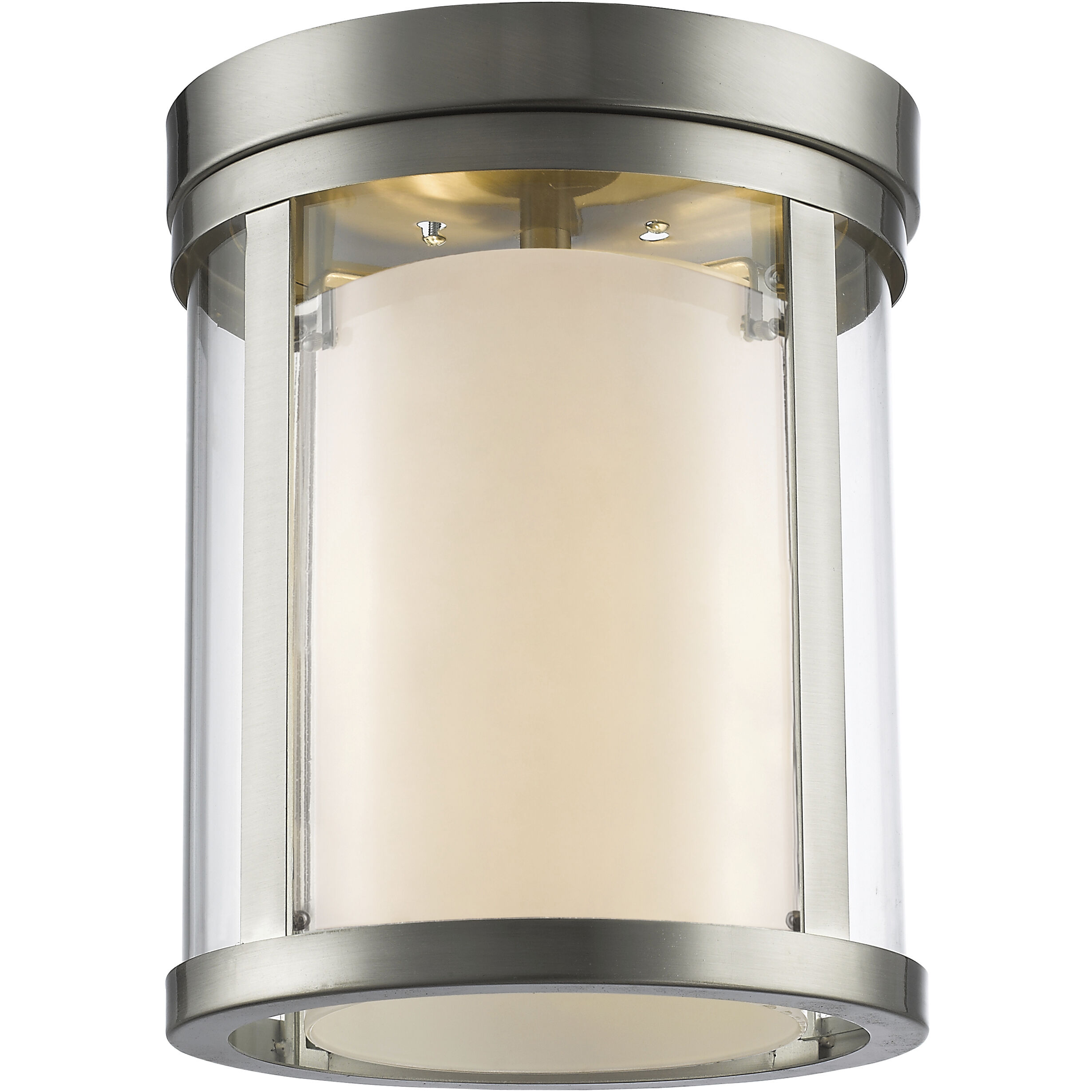 Willow 3 Light 9 inch Brushed Nickel Flush Mount Ceiling Light