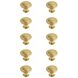 Logyn Brushed Gold Hardware Cabinet Knob, Set of 10