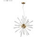Spiritus LED 28 inch White with Aged Brass Chandelier Ceiling Light